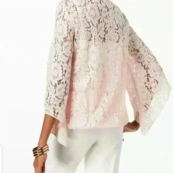 Alfani Pink Lace Blouse - Picture 6 of 7